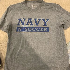 Navy soccer t-shirt